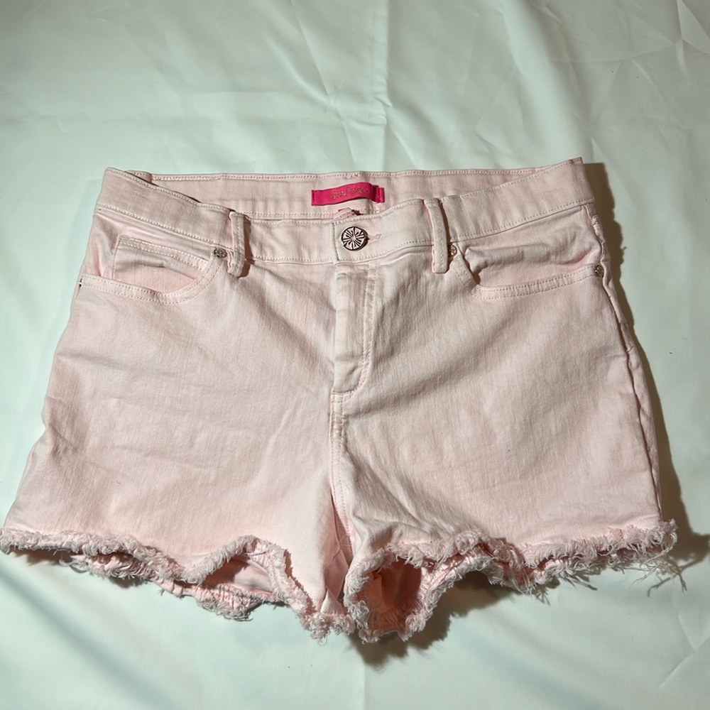 Lilly Pulitzer Women’s Light Pink 5Pocket W/Gold & Raw Hem Size 8-EUC